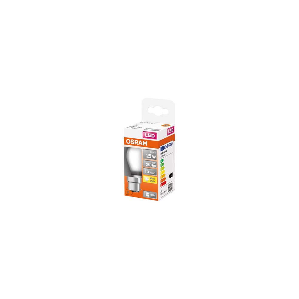 Ampoule led sphérique b22 verre dépoli faible consommation, lumière chaude, design élégant - ledvance gp