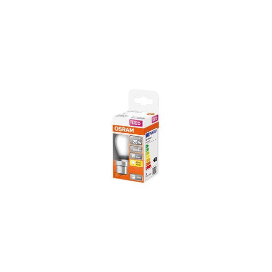 Ampoule led sphérique b22 verre dépoli faible consommation, lumière chaude, design élégant - ledvance gp
