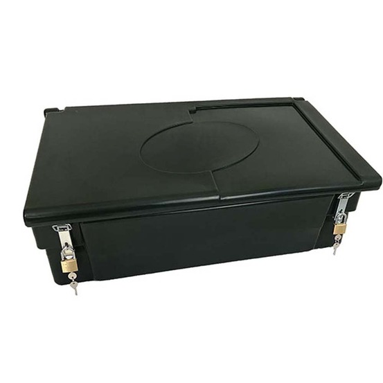 Coffre de jardin 100l avec grenouillères et cadenas