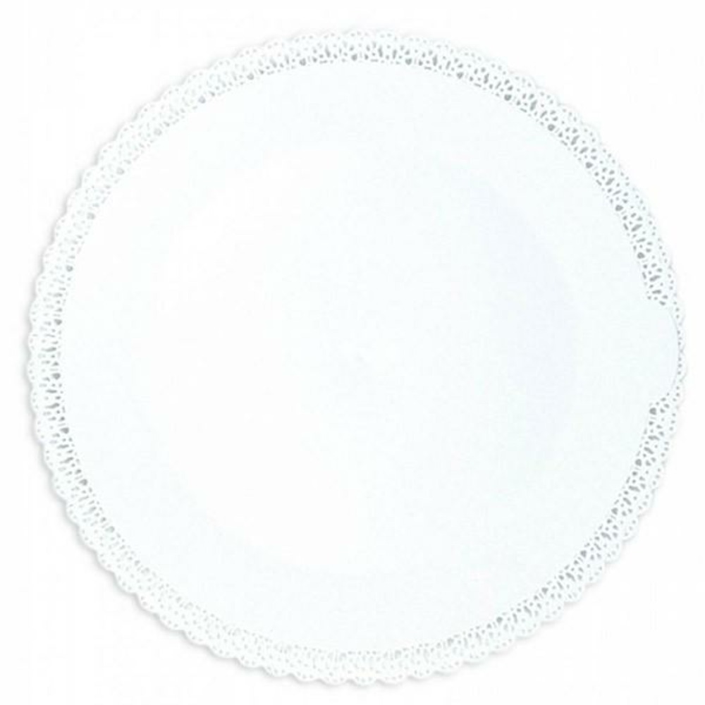 Plat dentelle rond ø 32 cm - blanc