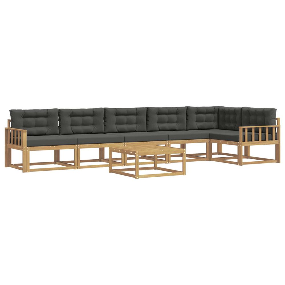 Ensemble de canapés d'extérieur 7 pc blanc et anthracite