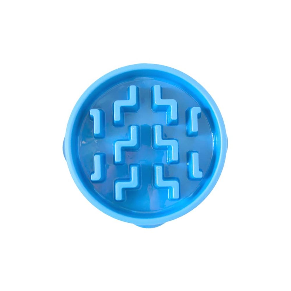 Mangeoire lente pour chiens slo bowl bleu