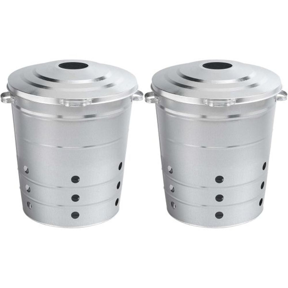 Bac multi-usages composteur acier 110 litres (lot de 2)