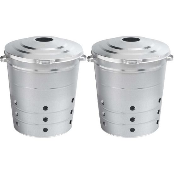 Bac multi-usages composteur acier 110 litres (lot de 2)