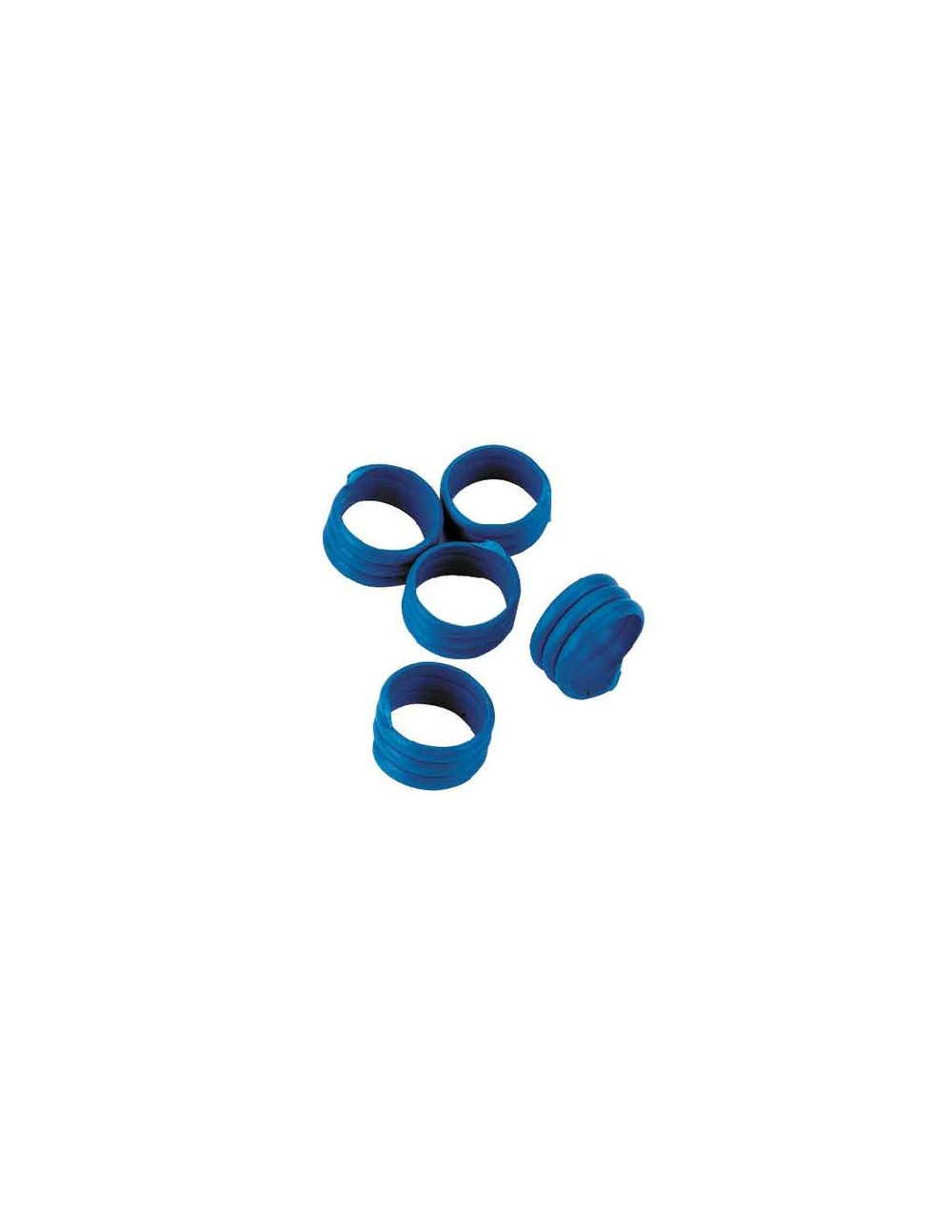 Bague d'identification volailles 16mm bleu - lot de 20 pièces