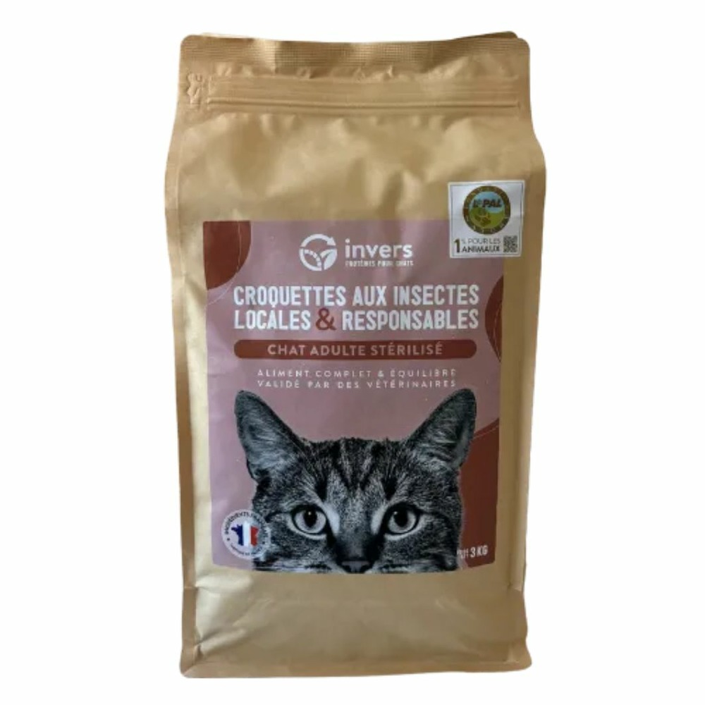 Invers - croquettes aux insectes pour chat adulte & stérilisé 1.5kg