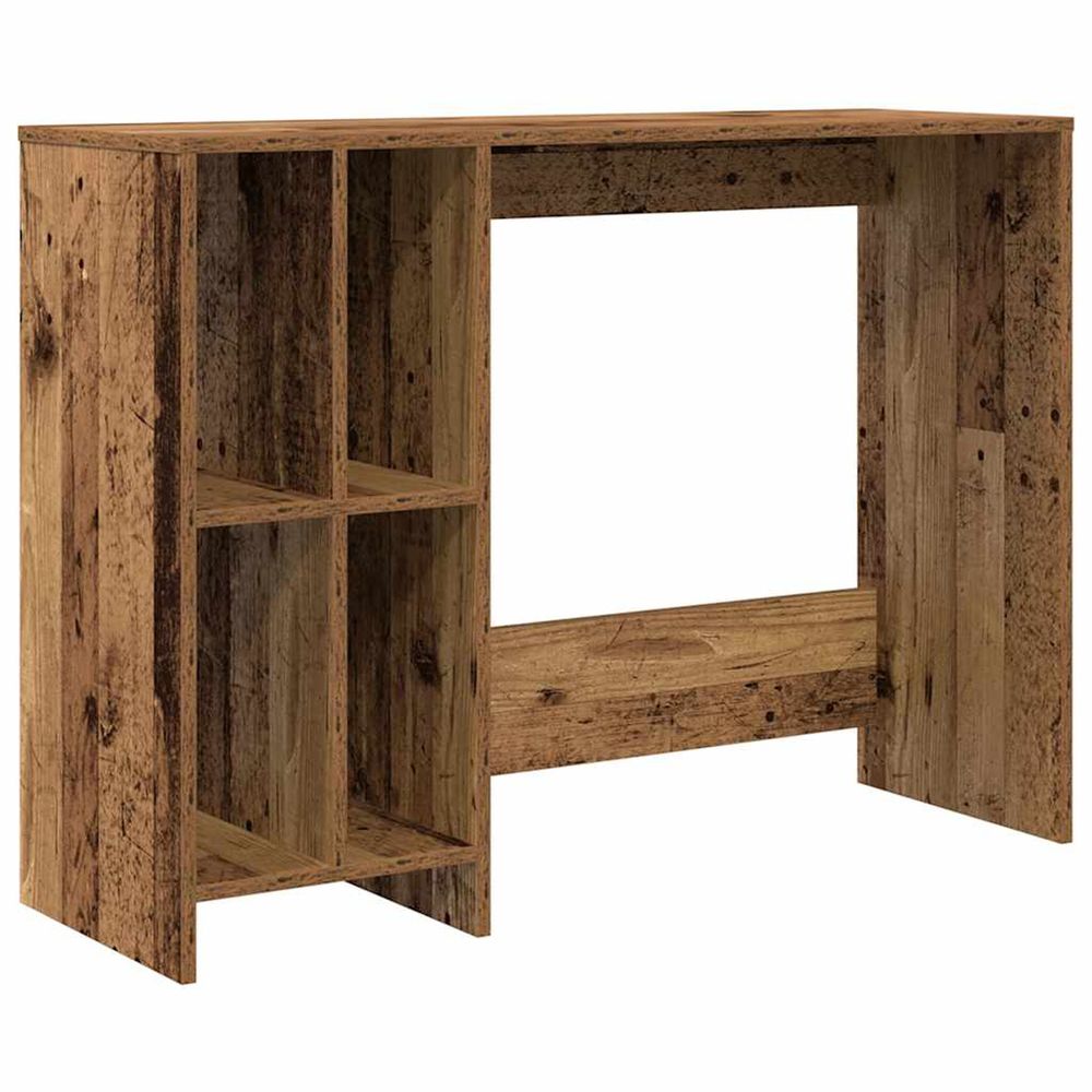 Bureau vieux bois 102,5x35x75 cm bois d'ingénierie