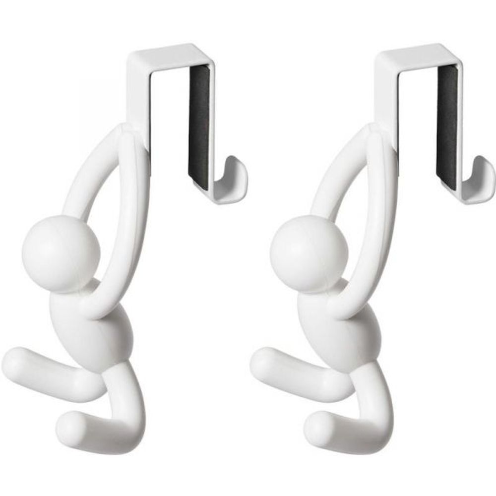 Crochet dessus de placard buddy (lot de 2) blanc