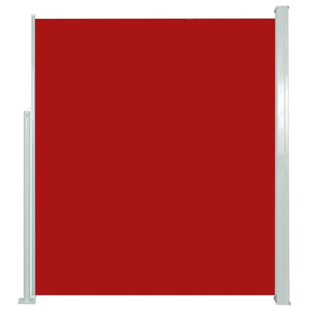Auvent latéral rétractable de patio 160x300 cm rouge