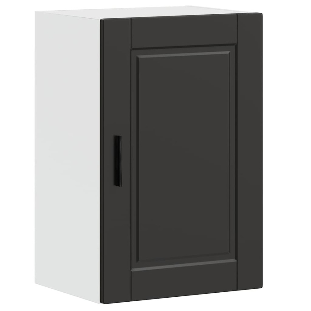 Armoire murale de cuisine porto noir bois d'ingénierie
