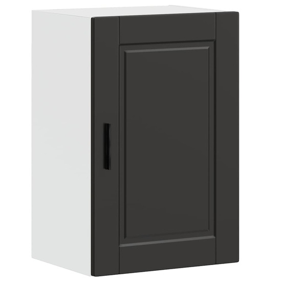 Armoire murale de cuisine porto noir bois d'ingénierie