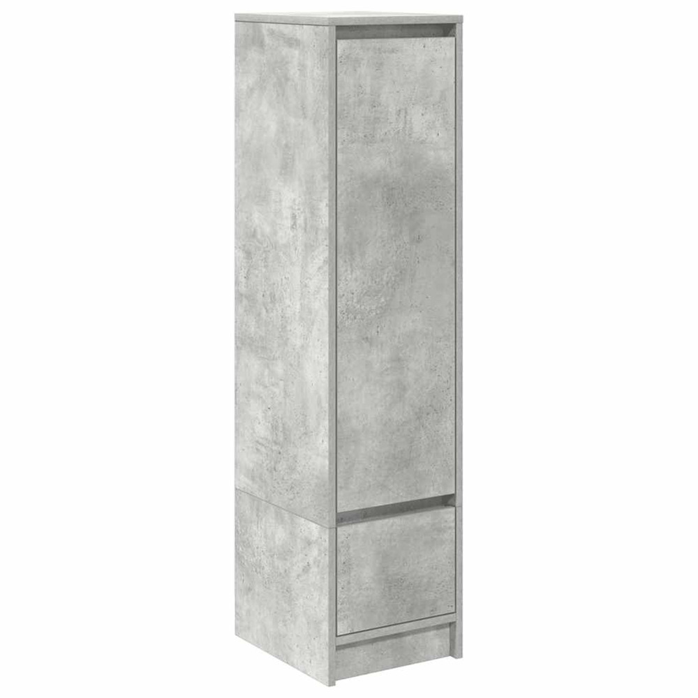 Buffet haut gris béton 29,5x34x119,5 cm bois d'ingénierie