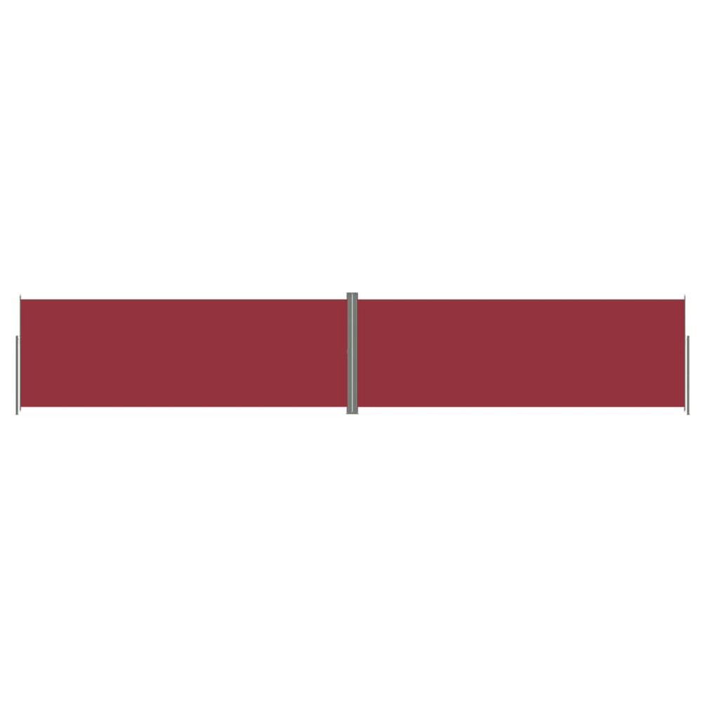 Auvent latéral rétractable rouge 220x1200 cm