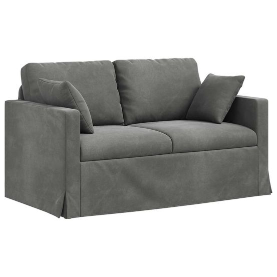 Canapé gris foncé 138 x 78 x 80 cm velours