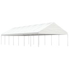 Belvédère avec toit blanc 15,61x5,88x3,75 m polyéthylène