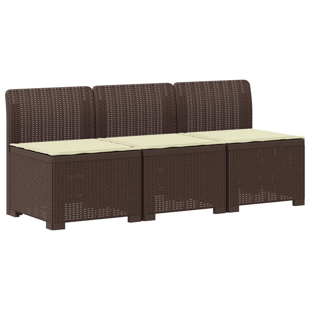 Canapé de jardin 3 places avec coussins look rattan 3 place pp