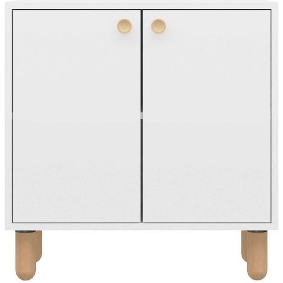 Buffet 2 portes en aggloméré lina blanc