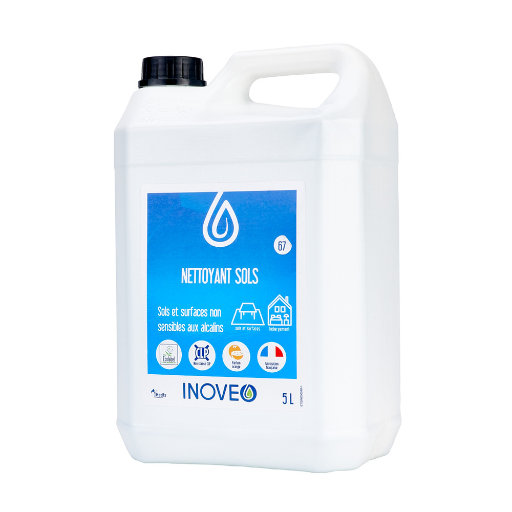 Inoveo decrassant sols ecolabel parfum orange bidon de 5l - sodel