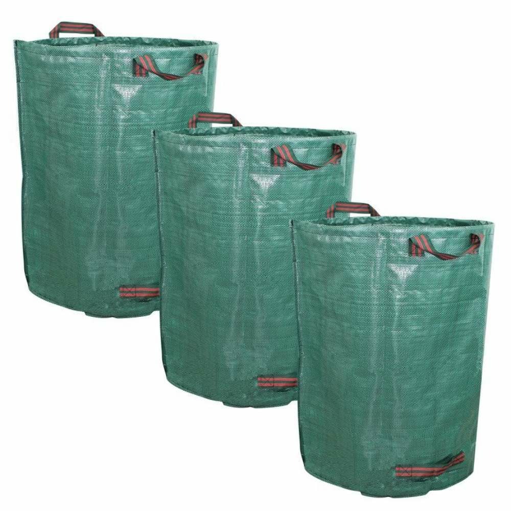 Lot de 3 sacs de déchets en PP 150g/m² autoportants - Vert - 160L