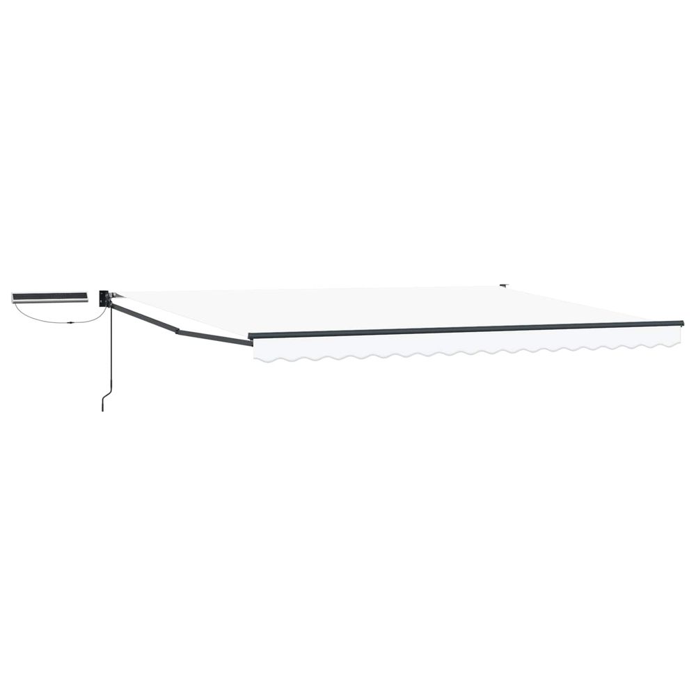 Auvent rétractable électrique blanc et anthracite 4 × 3 m