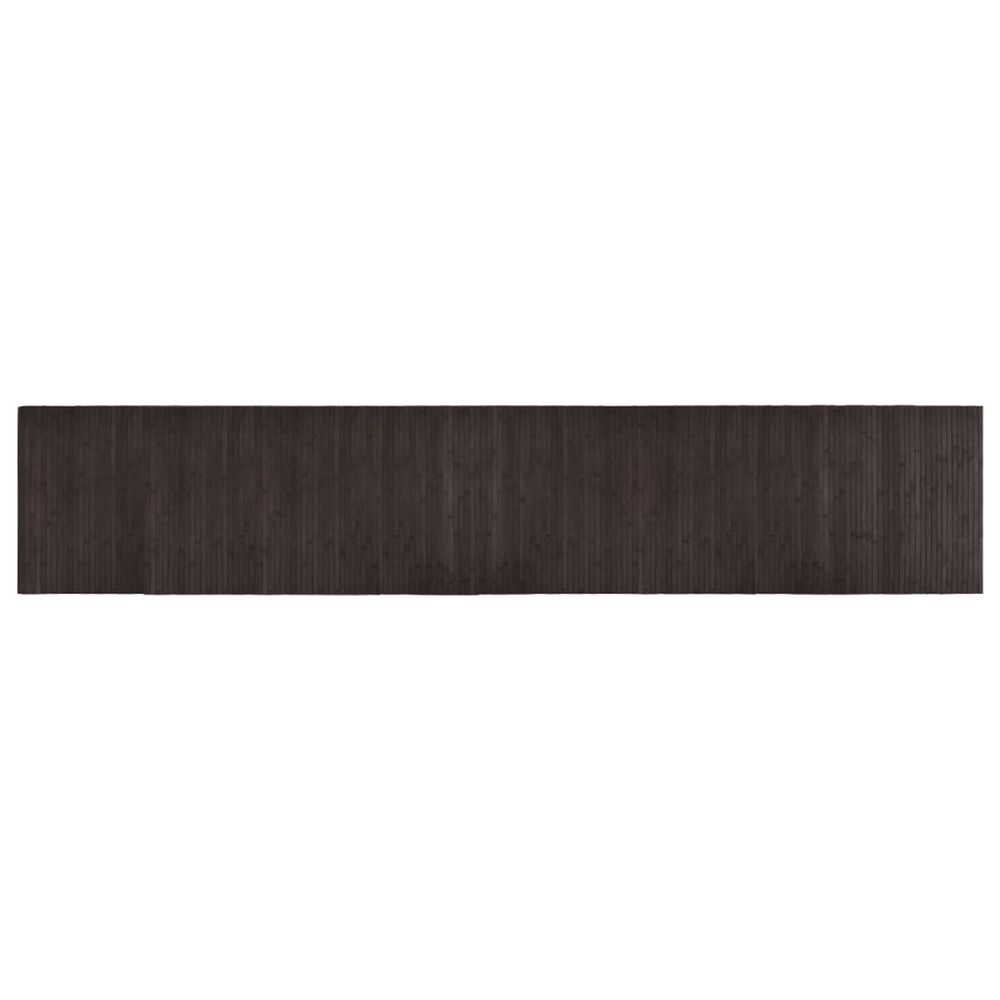 Tapis rectangulaire marron foncé 60x300 cm bambou