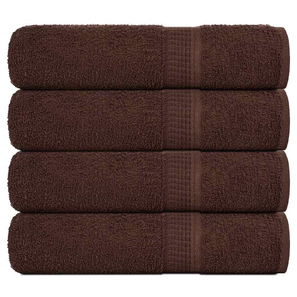 Serviettes de bain frogn 4 pcs marron 100x150 cm 360 g/m²