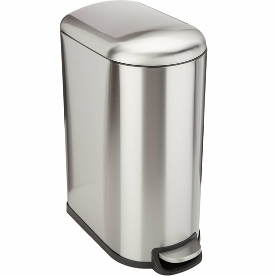 Poubelle à pédale inox fuller argent 40l