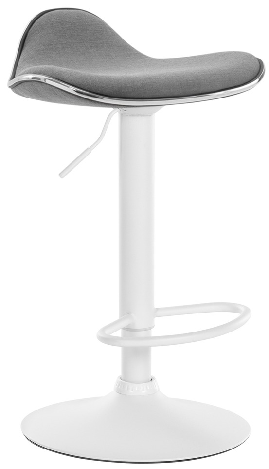 Tabouret de bar shanghai tissu blanc