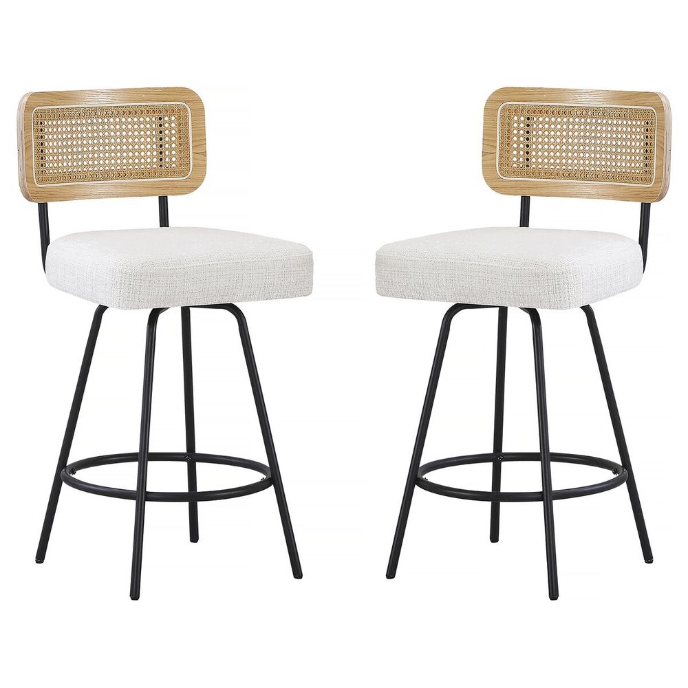 Lot de 2 chaises hautes en tissu 