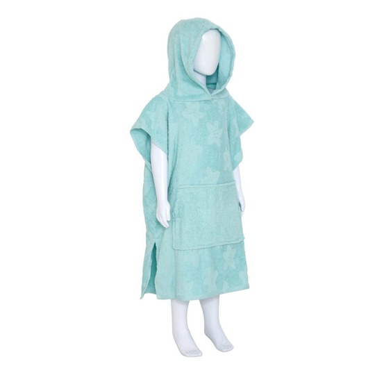 Set cape et gant de bain enfant orta 92x50 cm bleu