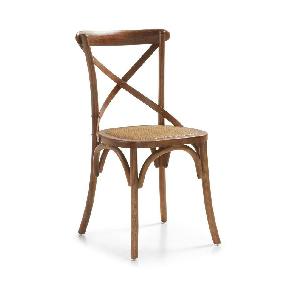 Chaise rotin bois marron - izenia décoration d'autrefois