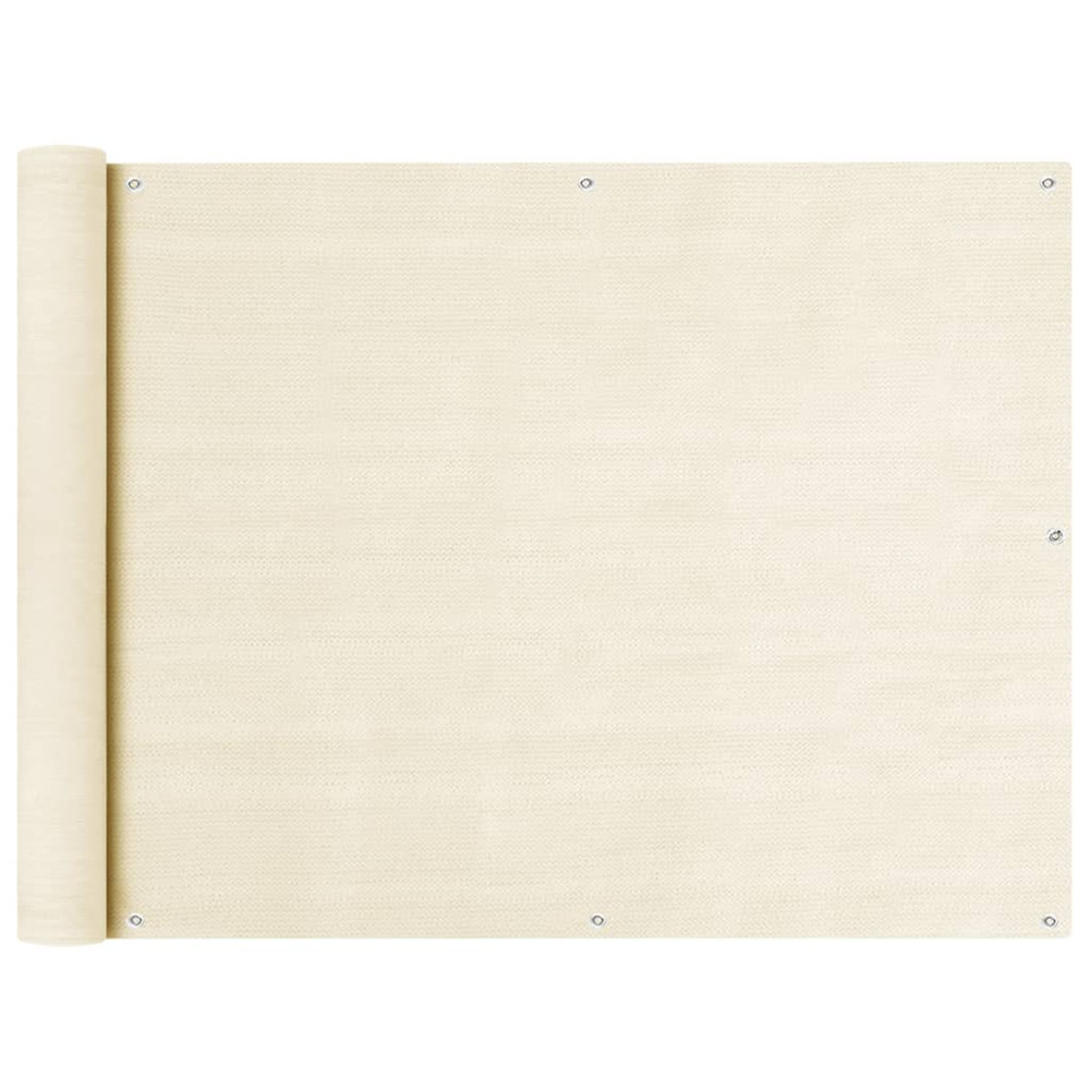 Écran de balcon crème 90x500 cm pehd