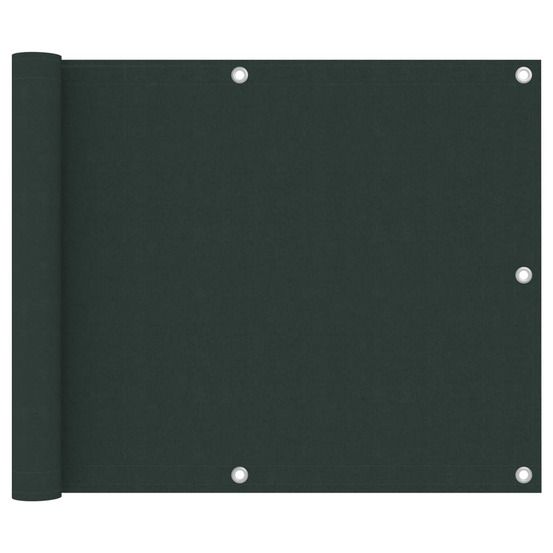 Écran de balcon vert foncé 75x300 cm tissu oxford