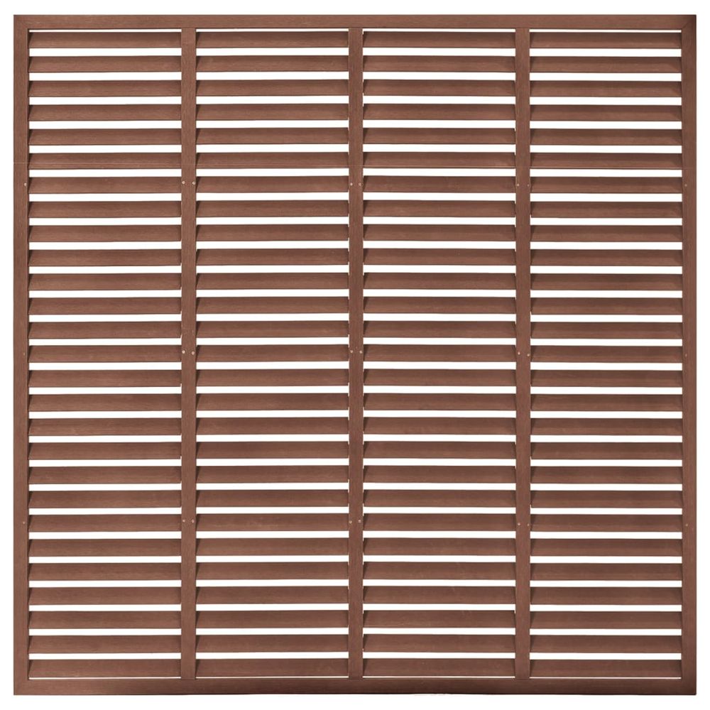 Clôture à persiennes wpc 180x180 cm marron