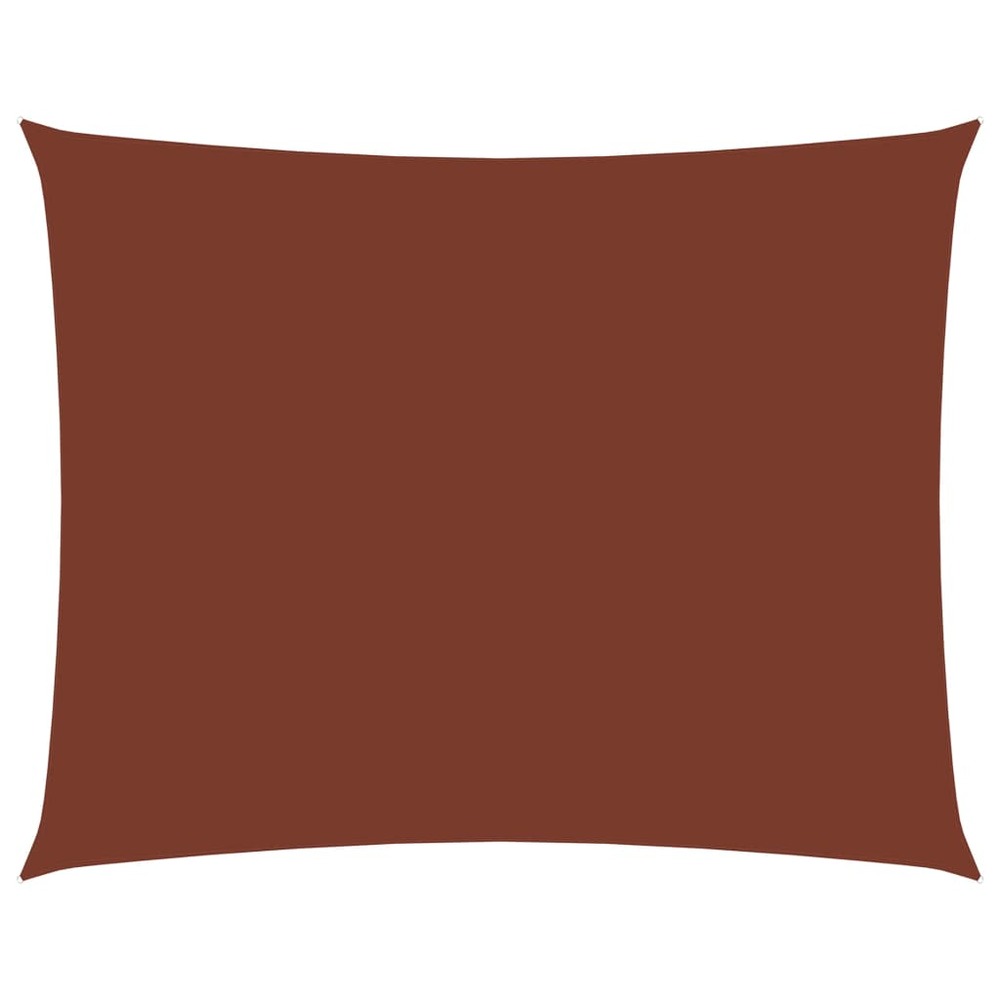 Voile toile d'ombrage parasol tissu oxford rectangulaire 2 x 3,5 m terre cuite