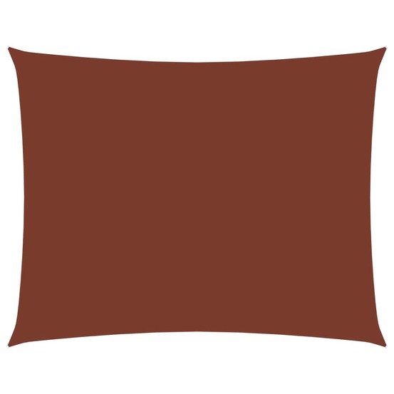 Voile toile d'ombrage parasol tissu oxford rectangulaire 2 x 3,5 m terre cuite