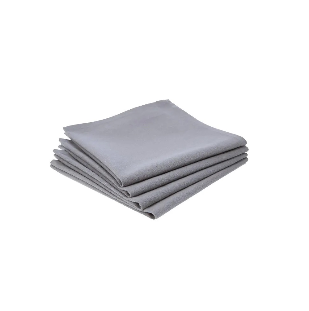 4 serviettes de table douceur gris