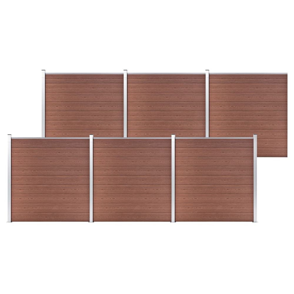 Clôture de jardin wpc 1045x186 cm marron