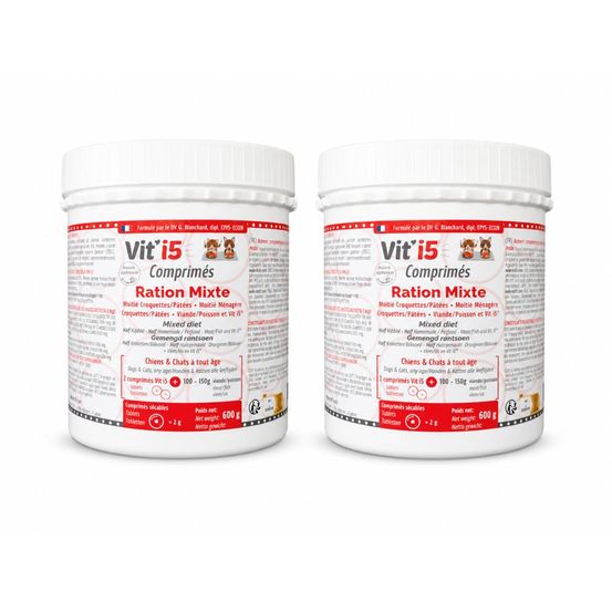 Vit'i5 rouge comprimés – ration ménagère chien & chat 2x600 g