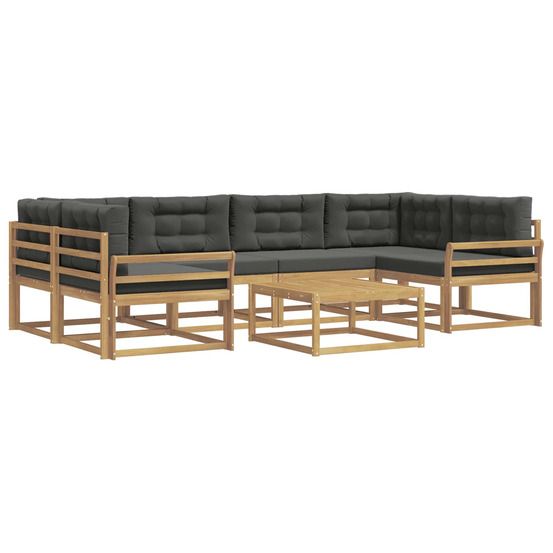 Ensemble de canapés d'extérieur 5 pc blanc et anthracite