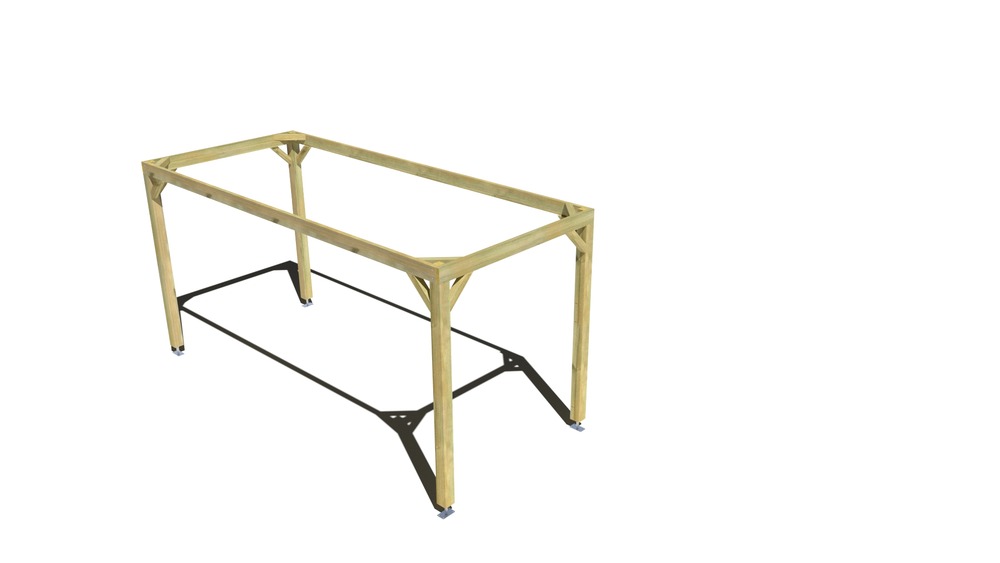 Pergola bois • 2m x 5m • indépendante • cadre simple • livraison comprise