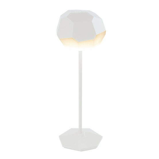 Lampe de table design stone blanc aluminium h33cm