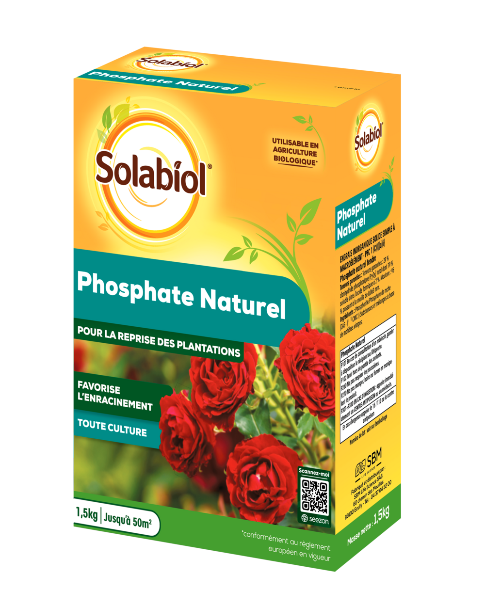Phosphate naturel - favorise l'enracinement - toutes cultures - 1,5kg sopho15g10n