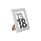 Cadre photo "lise" - bois et verre - blanc - 13x18 cm