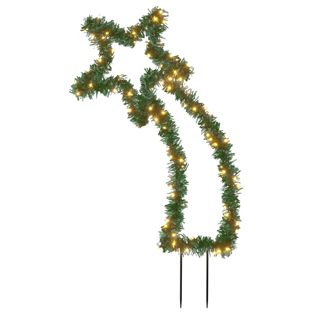 Décoration lumineuse météore de noël avec piquets 115 led 89 cm