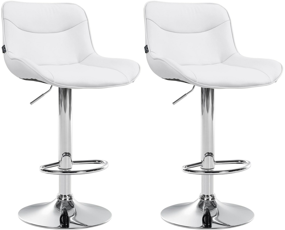 Lot de 2 tabourets de bar vonore simili cuir chromé