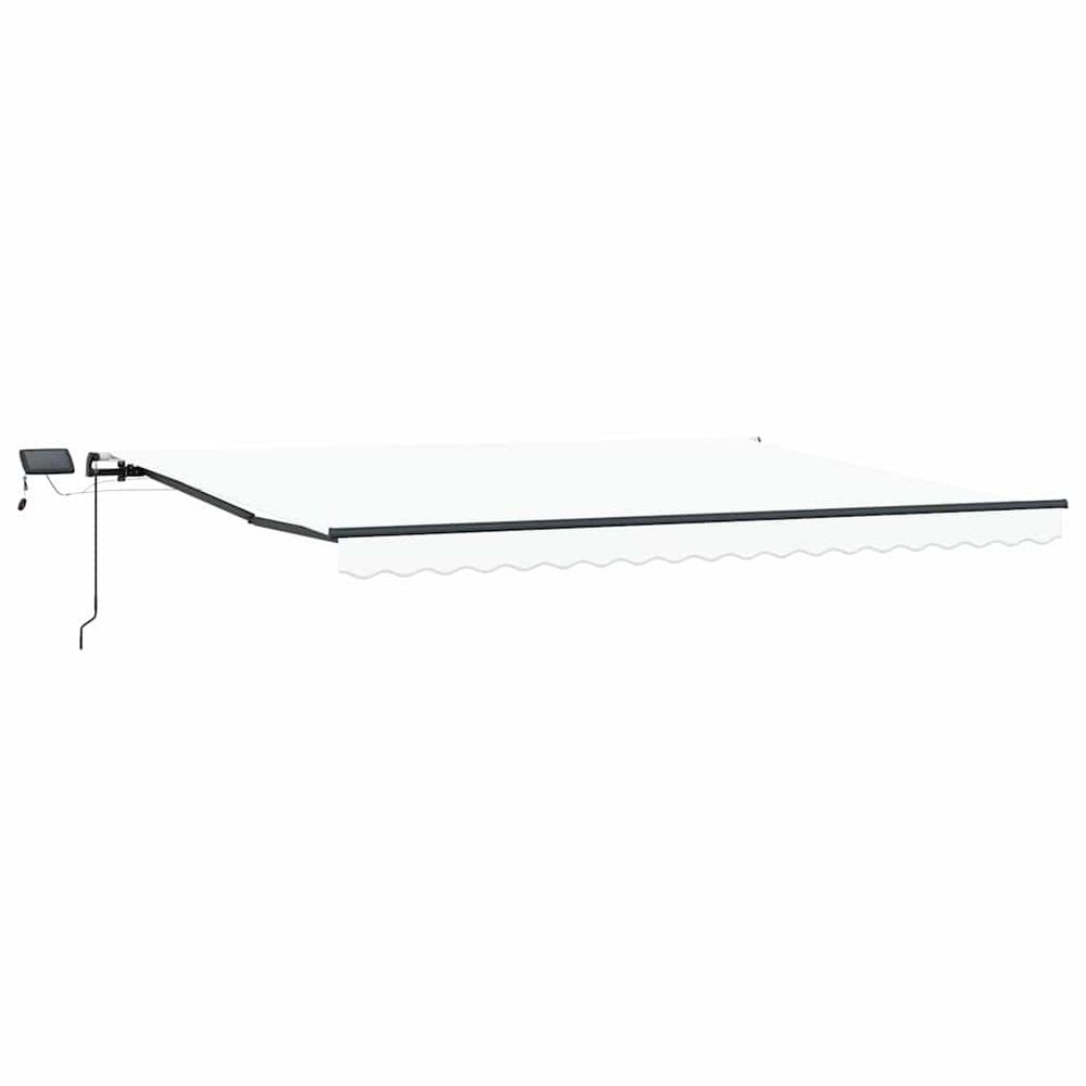 Auvent rétractable blanc 400 × 300 cm tissu et aluminium