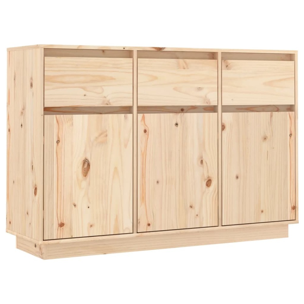 Buffet bahut commode armoire meuble de rangement organisateur cuisine salle de séjour salon 110 x 34 x 75 cm bois massif de p