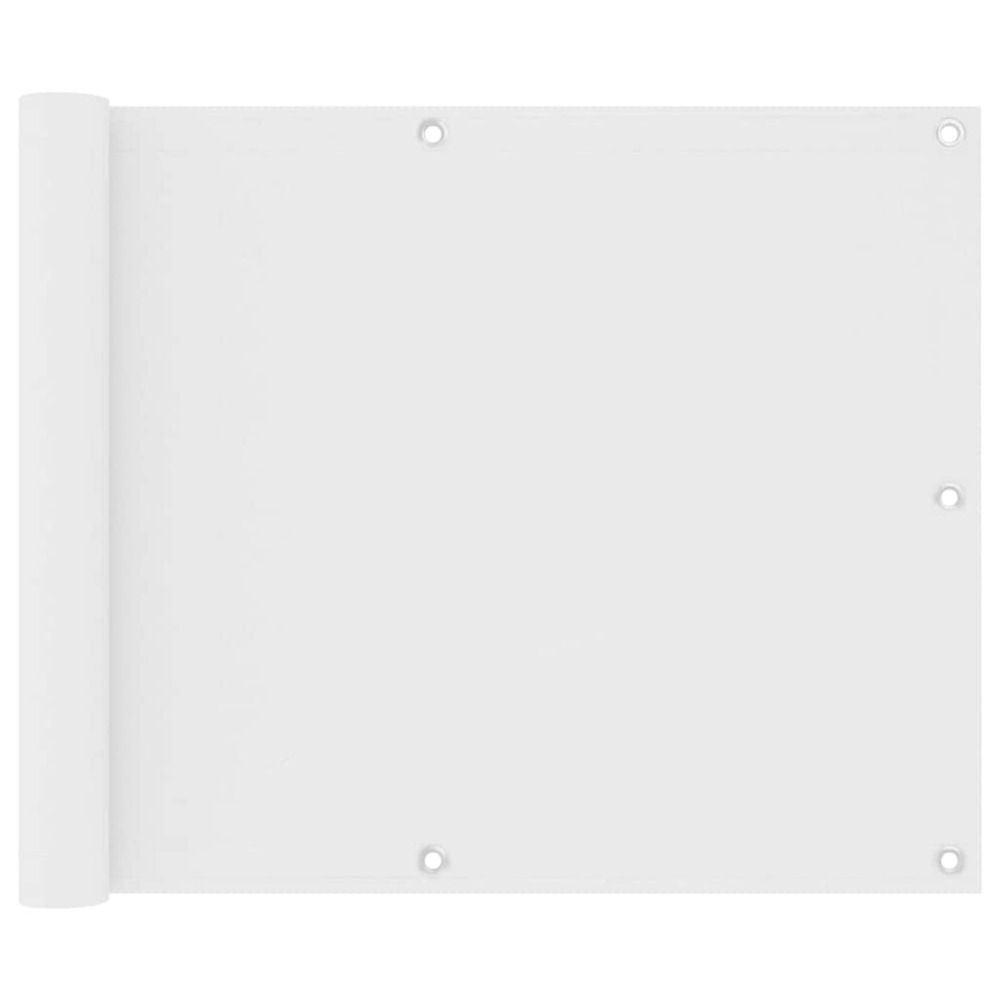 Écran de balcon blanc 75x300 cm tissu oxford