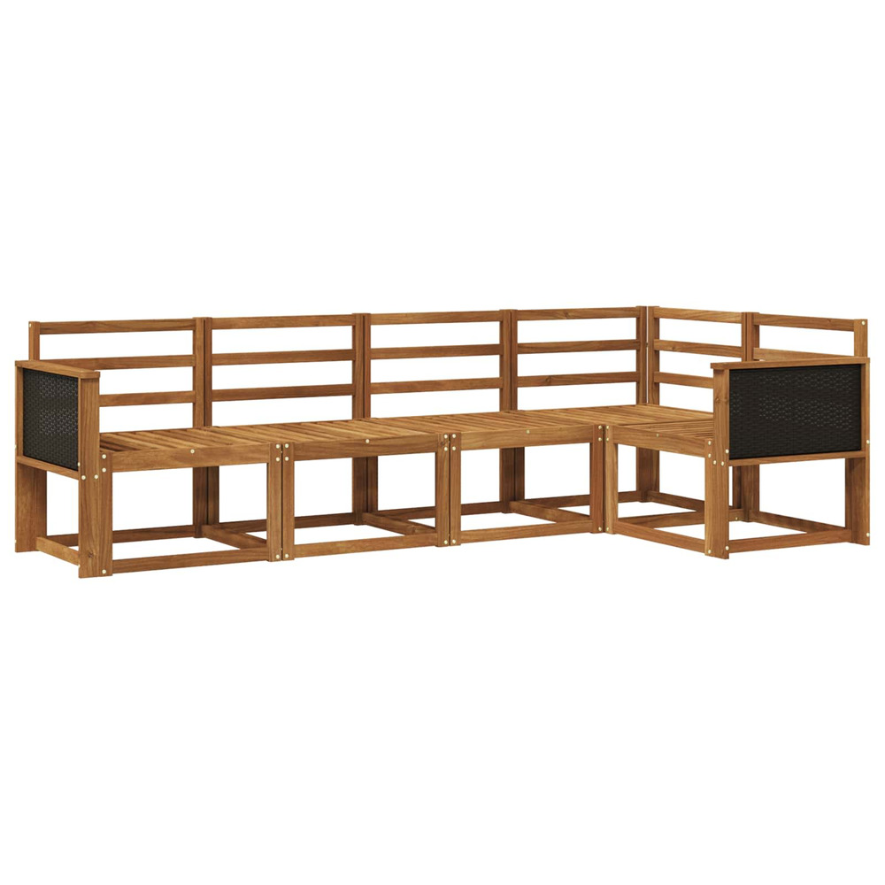 Ensemble de canapés d'extérieur 5 pcs naturel